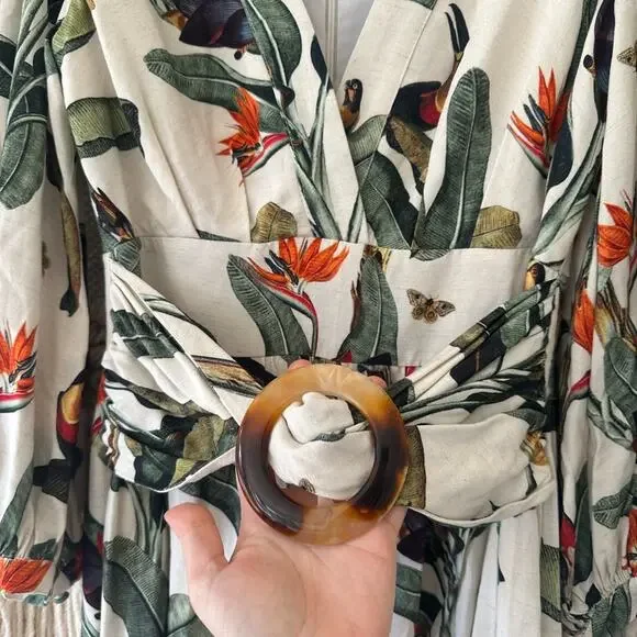 NWOT: PatBo Tropical High-Low Romper - Picture 6 of 9